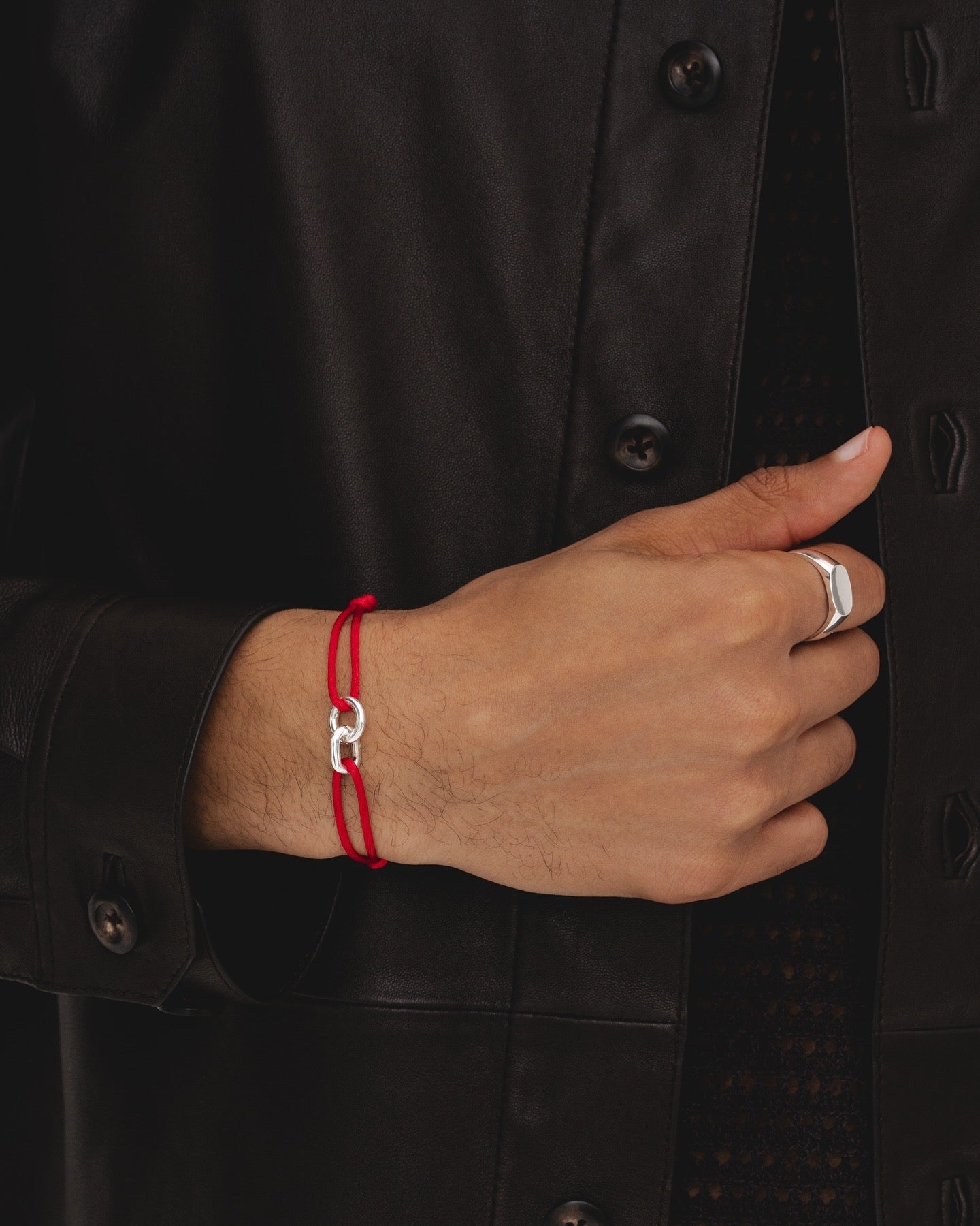 Element Bracelet Silver - Red