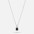 Solitaire Necklace - Silver Onyx