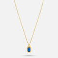 Solitaire Necklace - Gold Sapphire