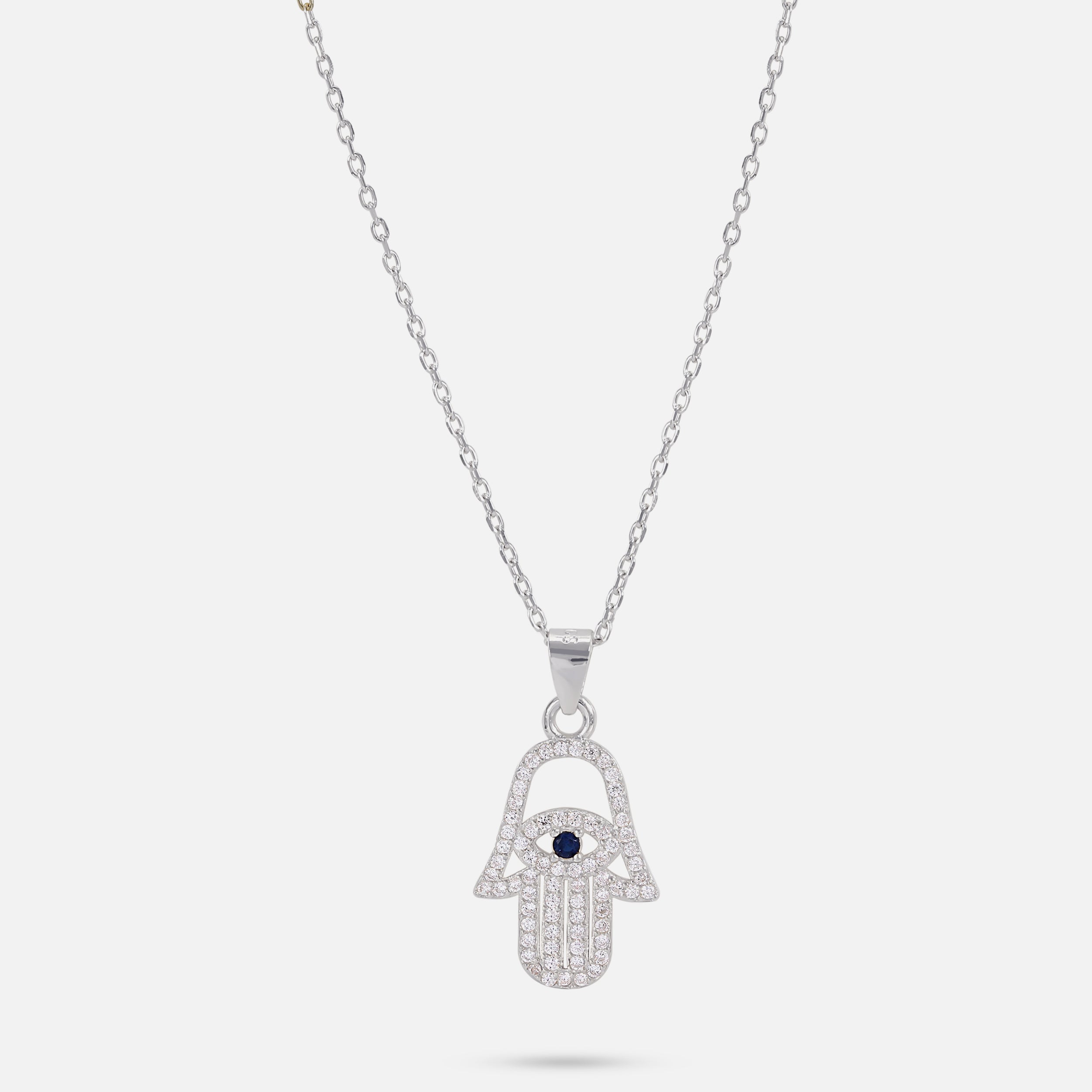 Studded Hamsa - Silver