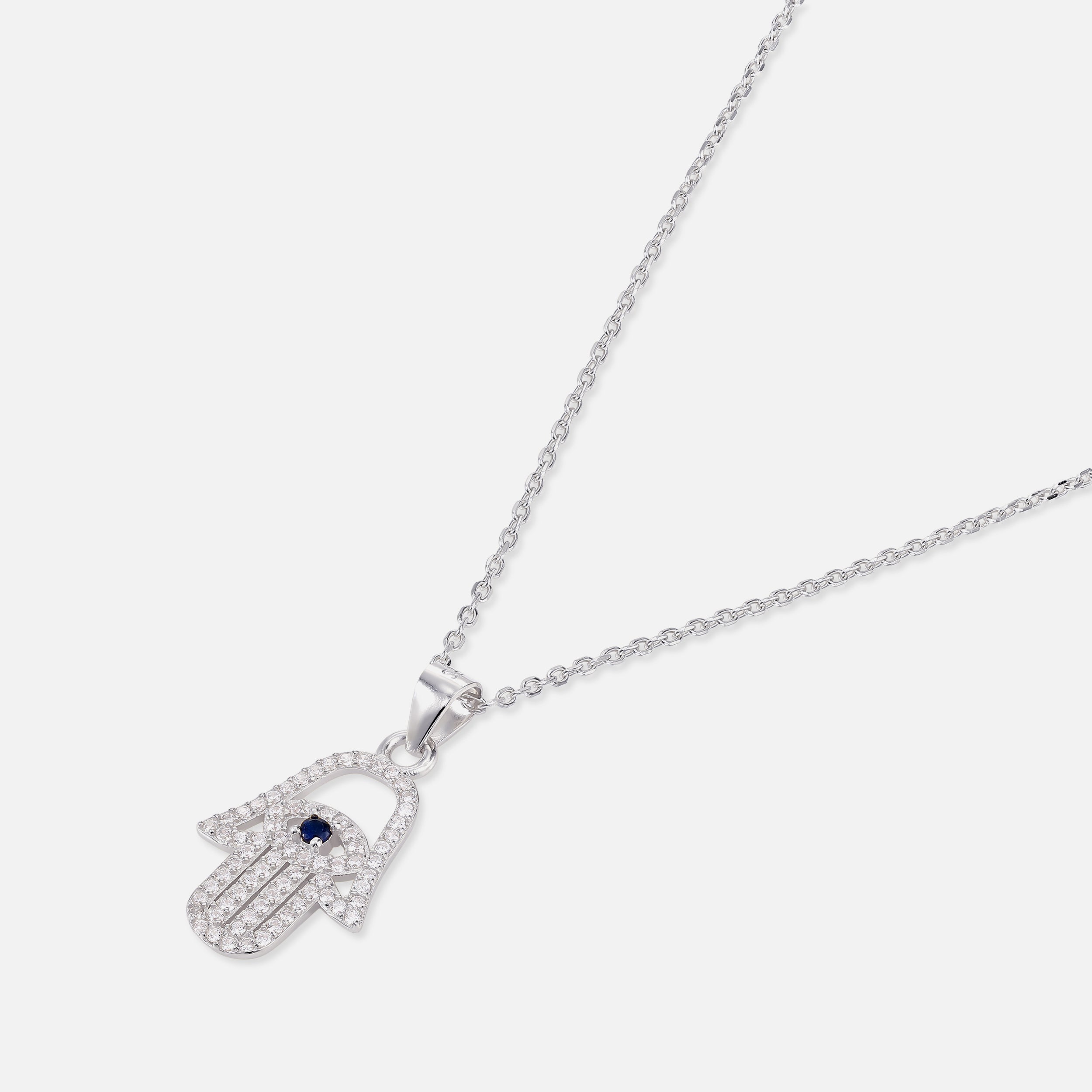Studded Hamsa - Silver