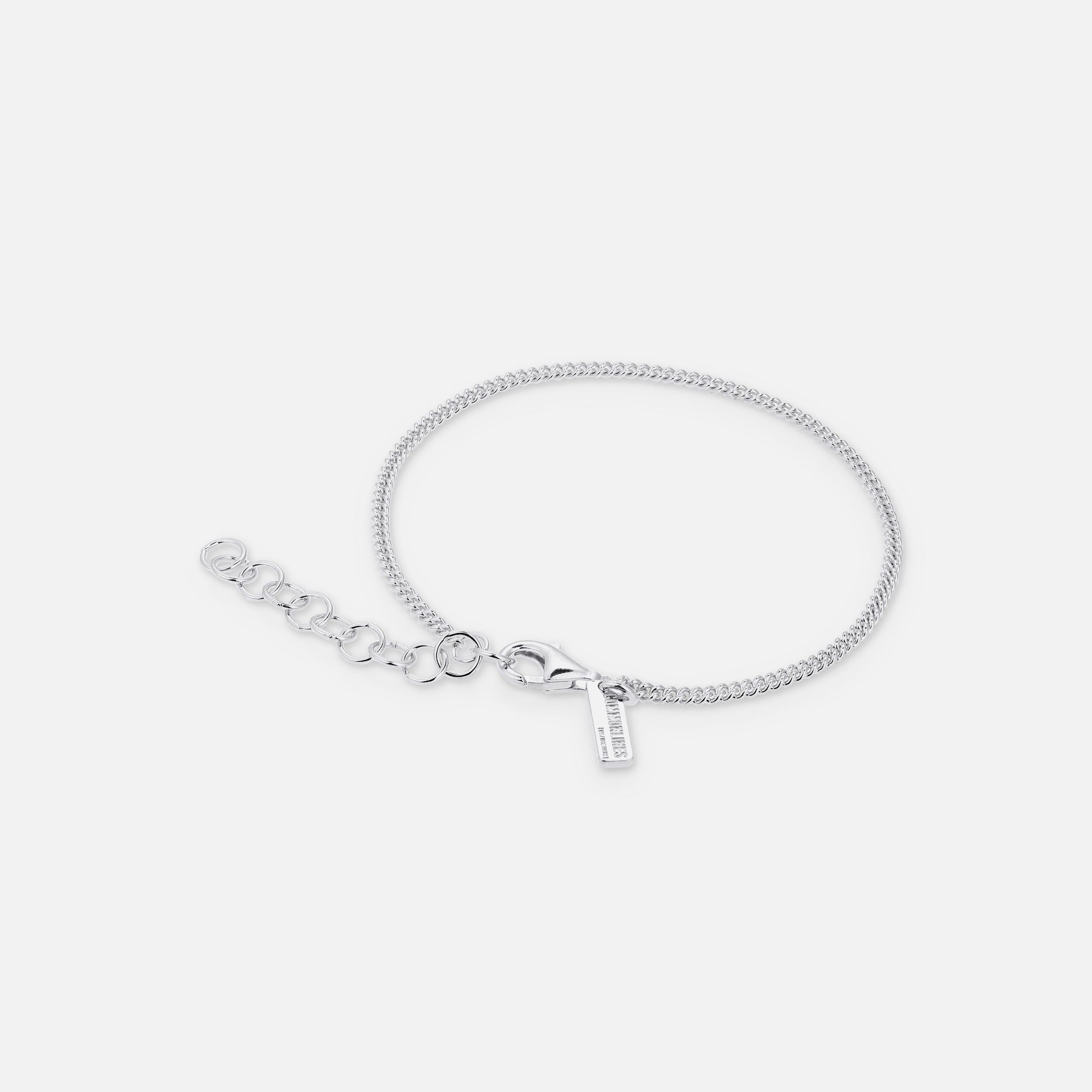 Mini Curb Bracelet - Silver
