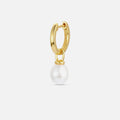 Pearl Drop Hoop - Gold