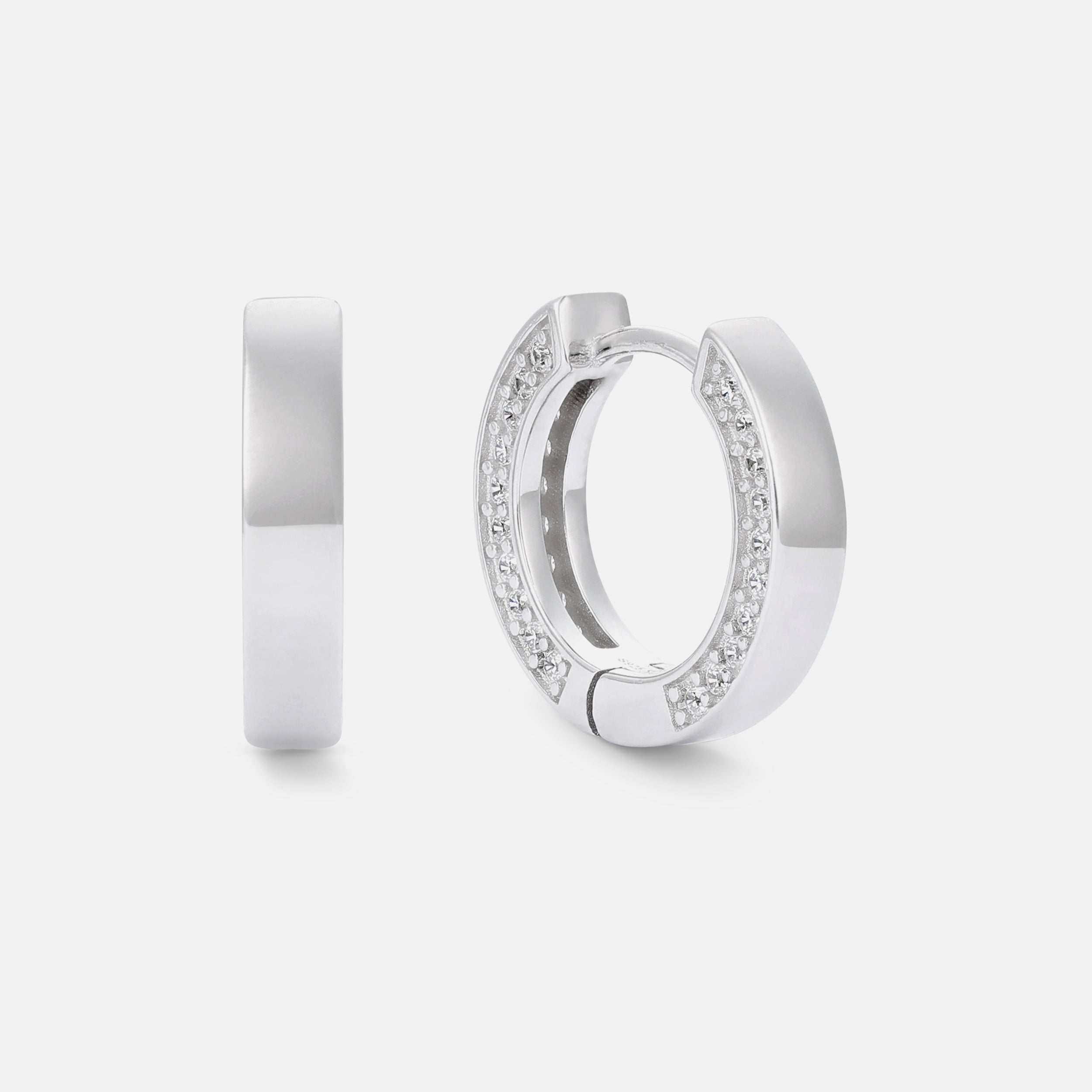 Side Set Hoop - Silver