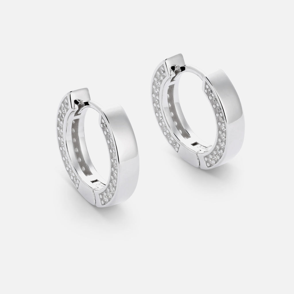 Side Set Hoop - Silver