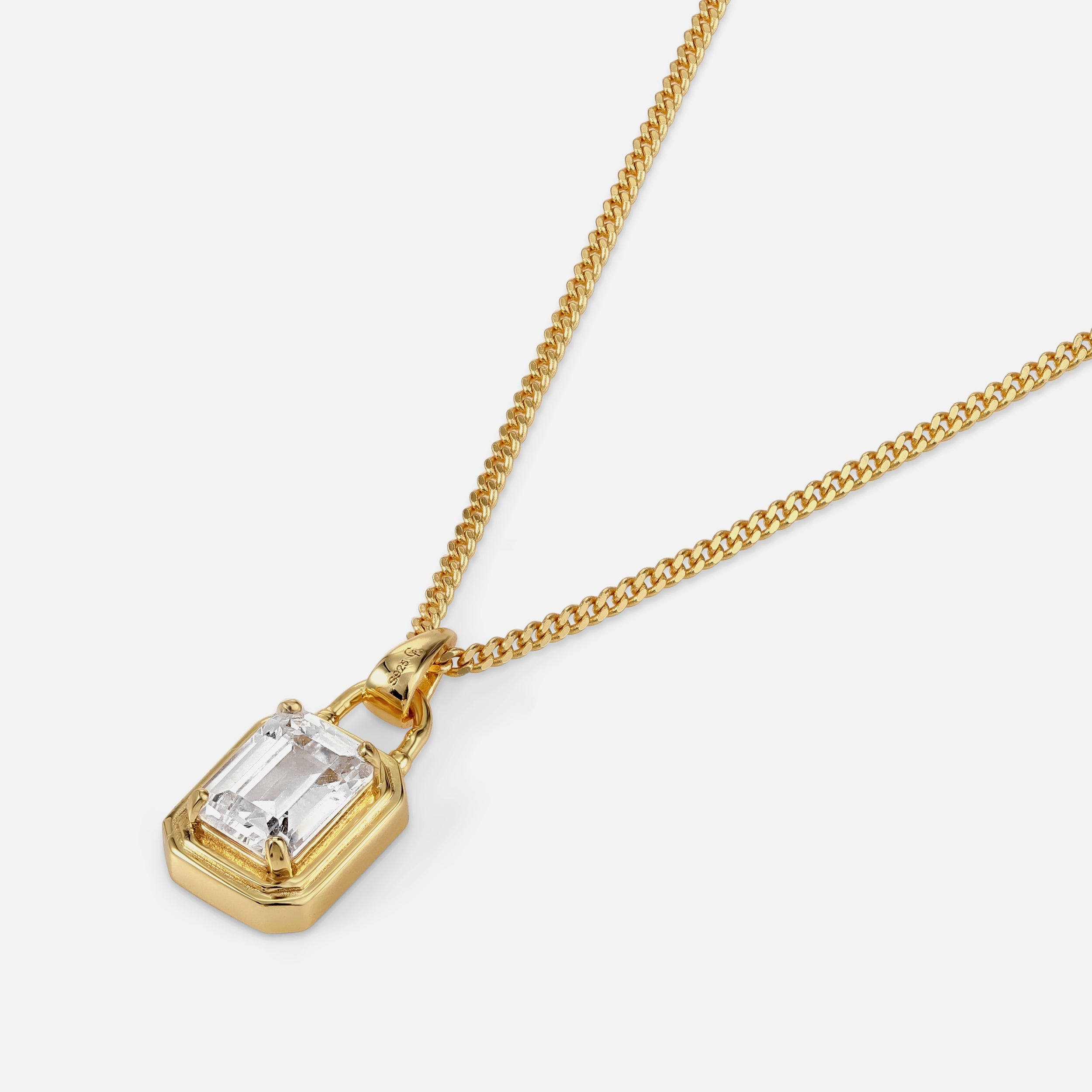 Solitaire Necklace - Gold