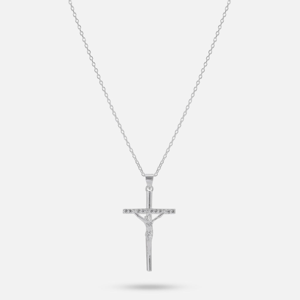 Studded Cross - Silver