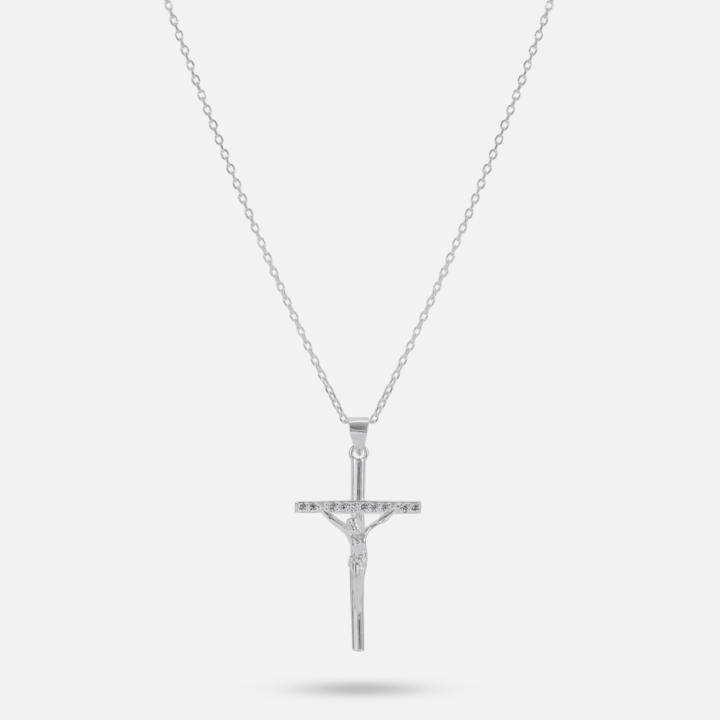 Studded Cross - Silver