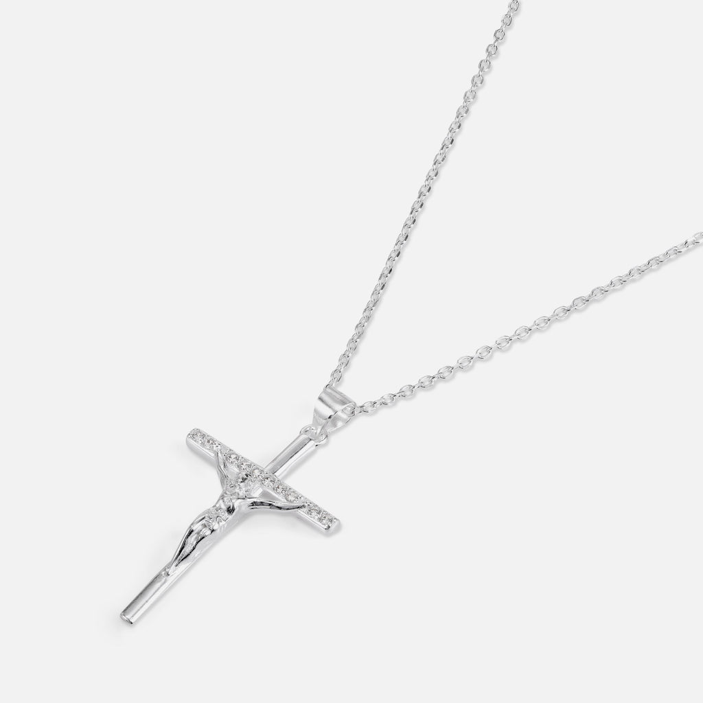 Studded Cross - Silver