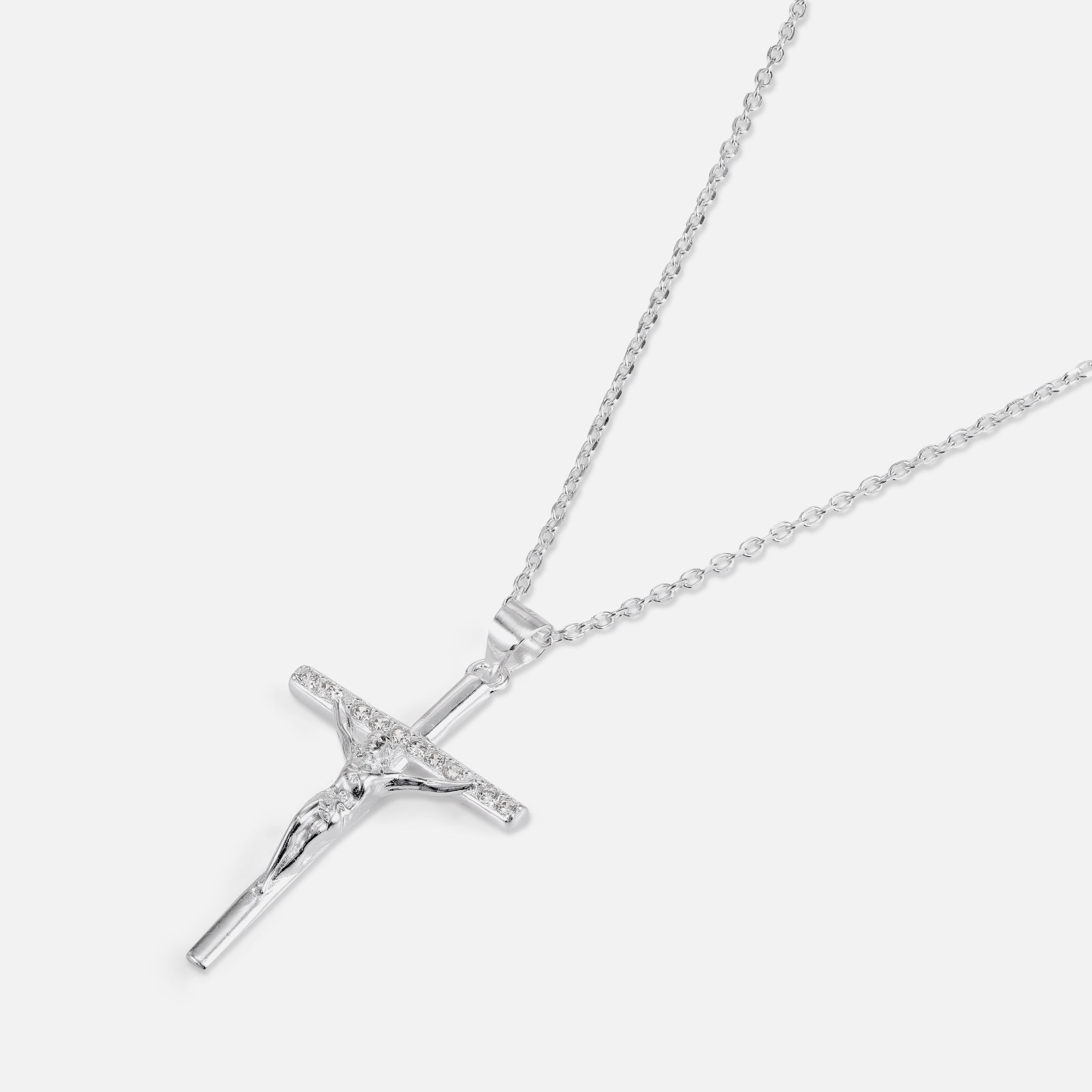 Studded Cross - Silver