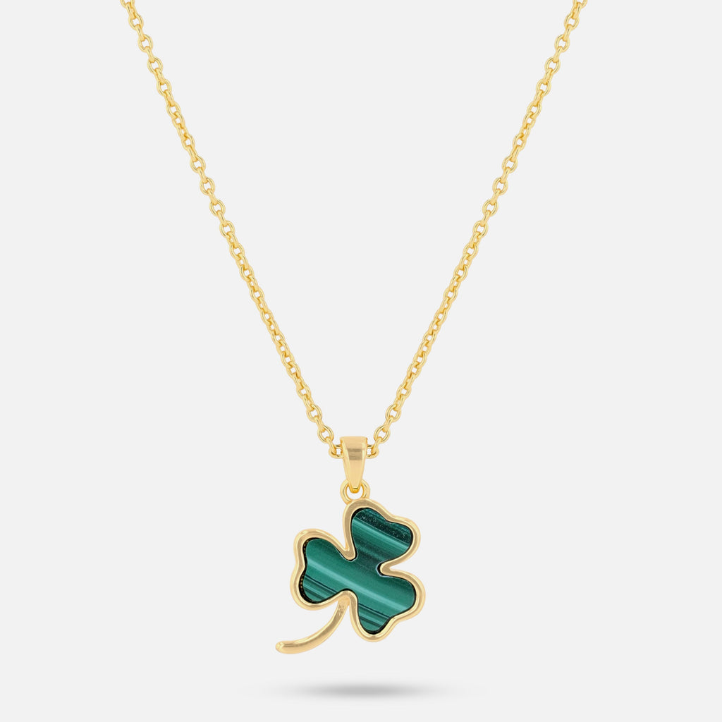 Éire Malachite Shamrock - Gold