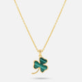 Éire Malachite Shamrock - Gold