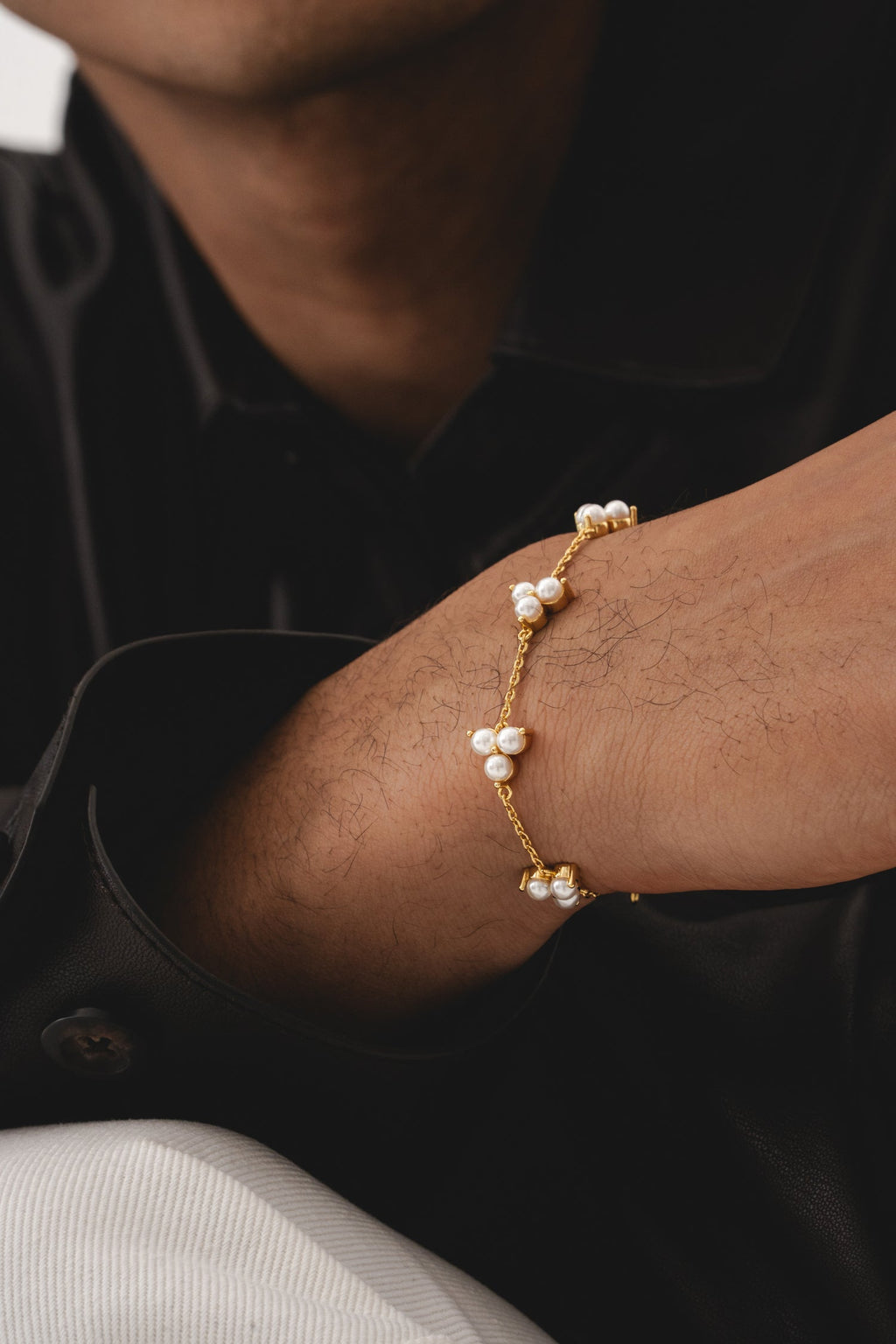 Como Link Bracelet - Gold Pearl