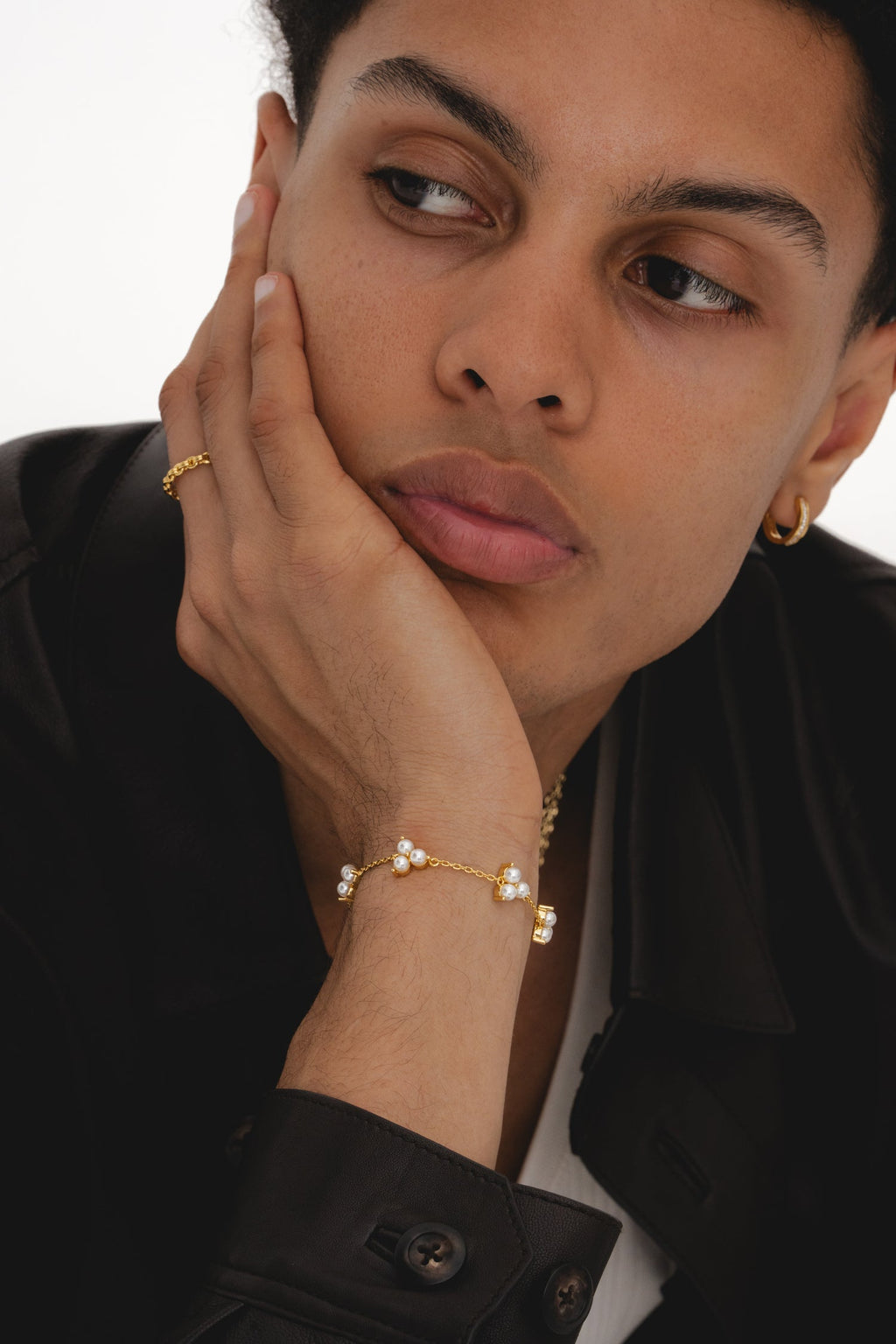 Como Link Bracelet - Gold Pearl