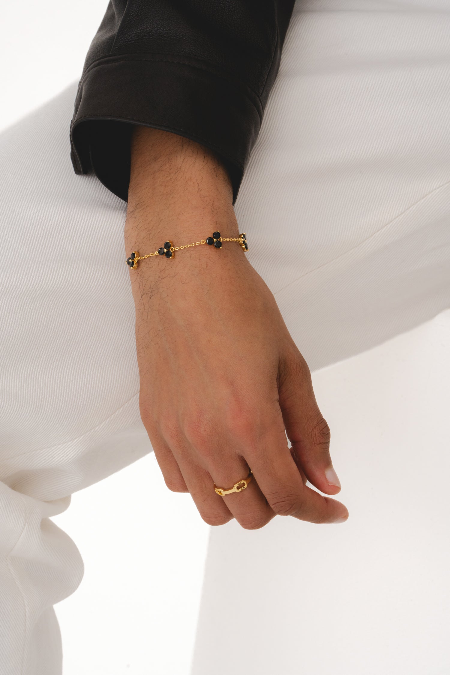 Como Link Bracelet  - Gold Onyx