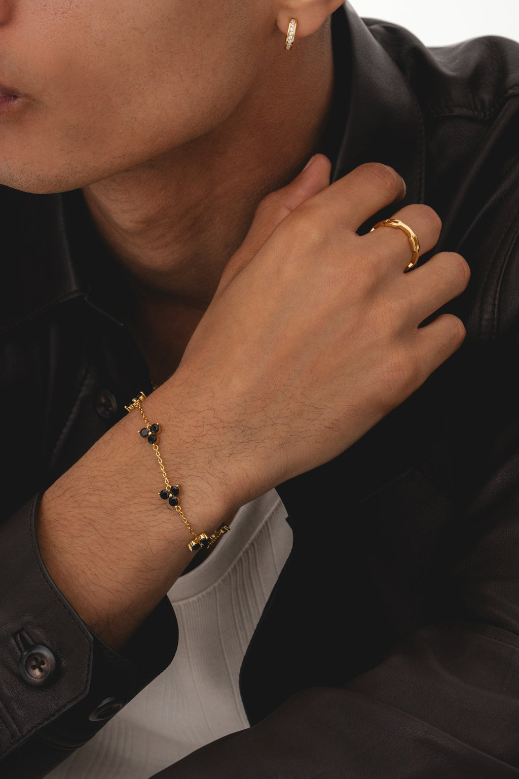 Como Link Bracelet  - Gold Onyx
