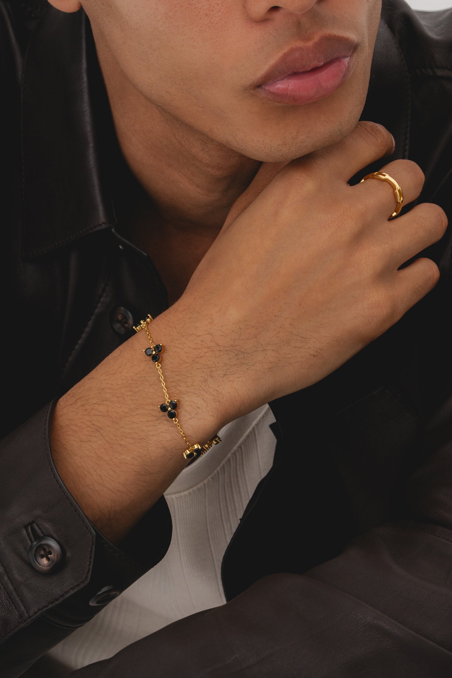 Como Link Bracelet  - Gold Onyx