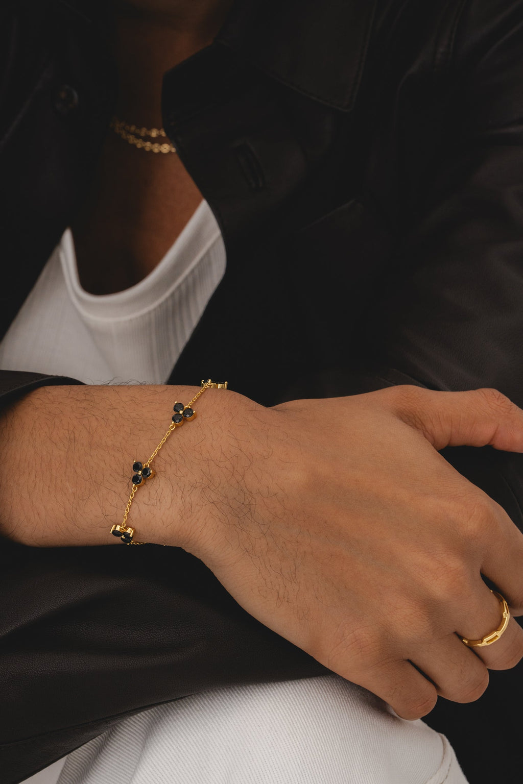 Como Link Bracelet  - Gold Onyx