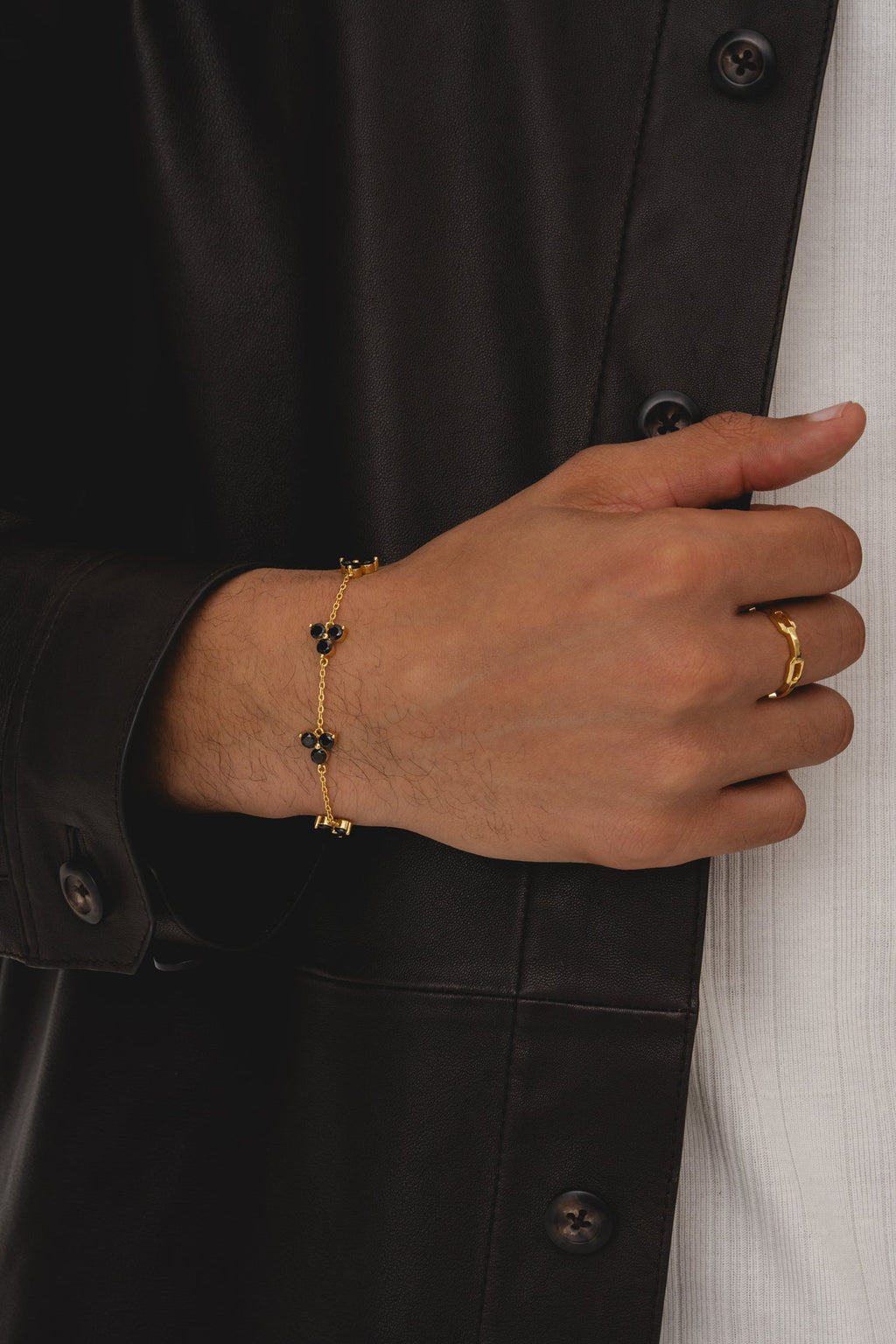 Como Link Bracelet  - Gold Onyx