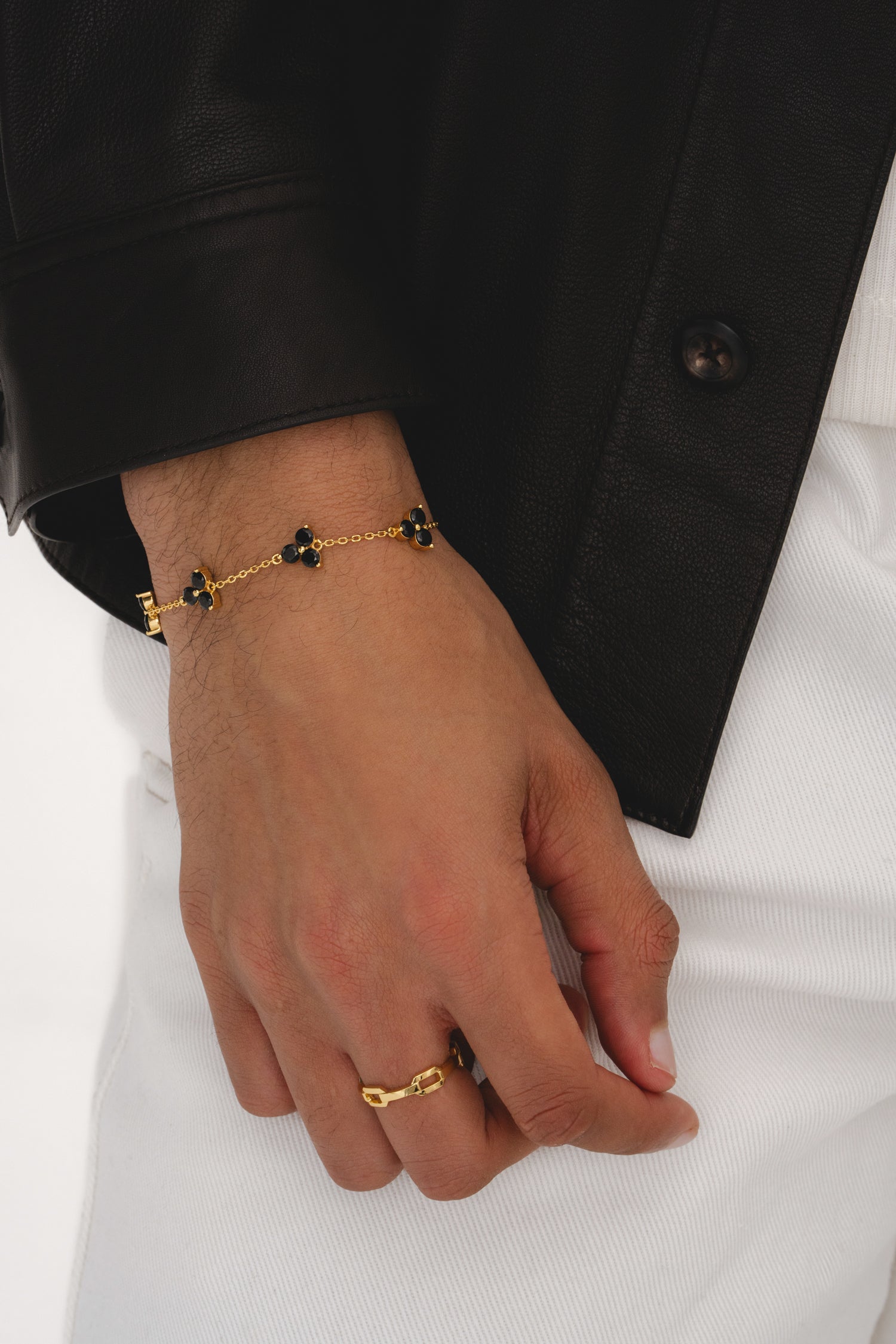 Como Link Bracelet  - Gold Onyx