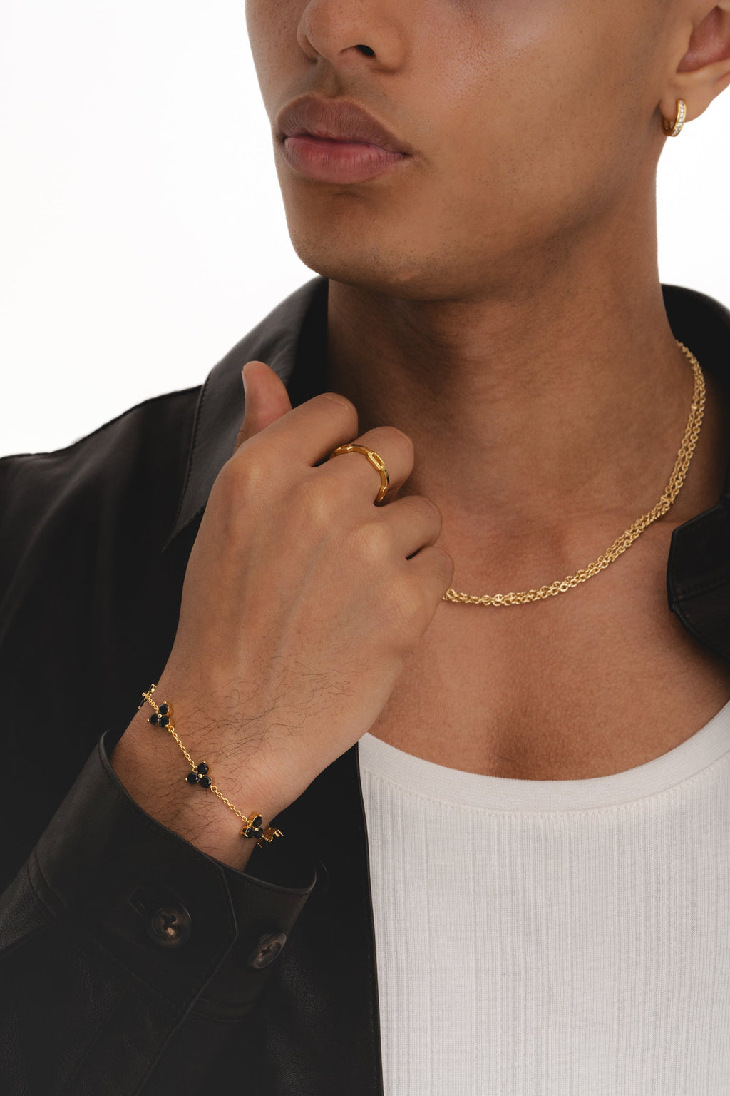 Como Link Bracelet  - Gold Onyx