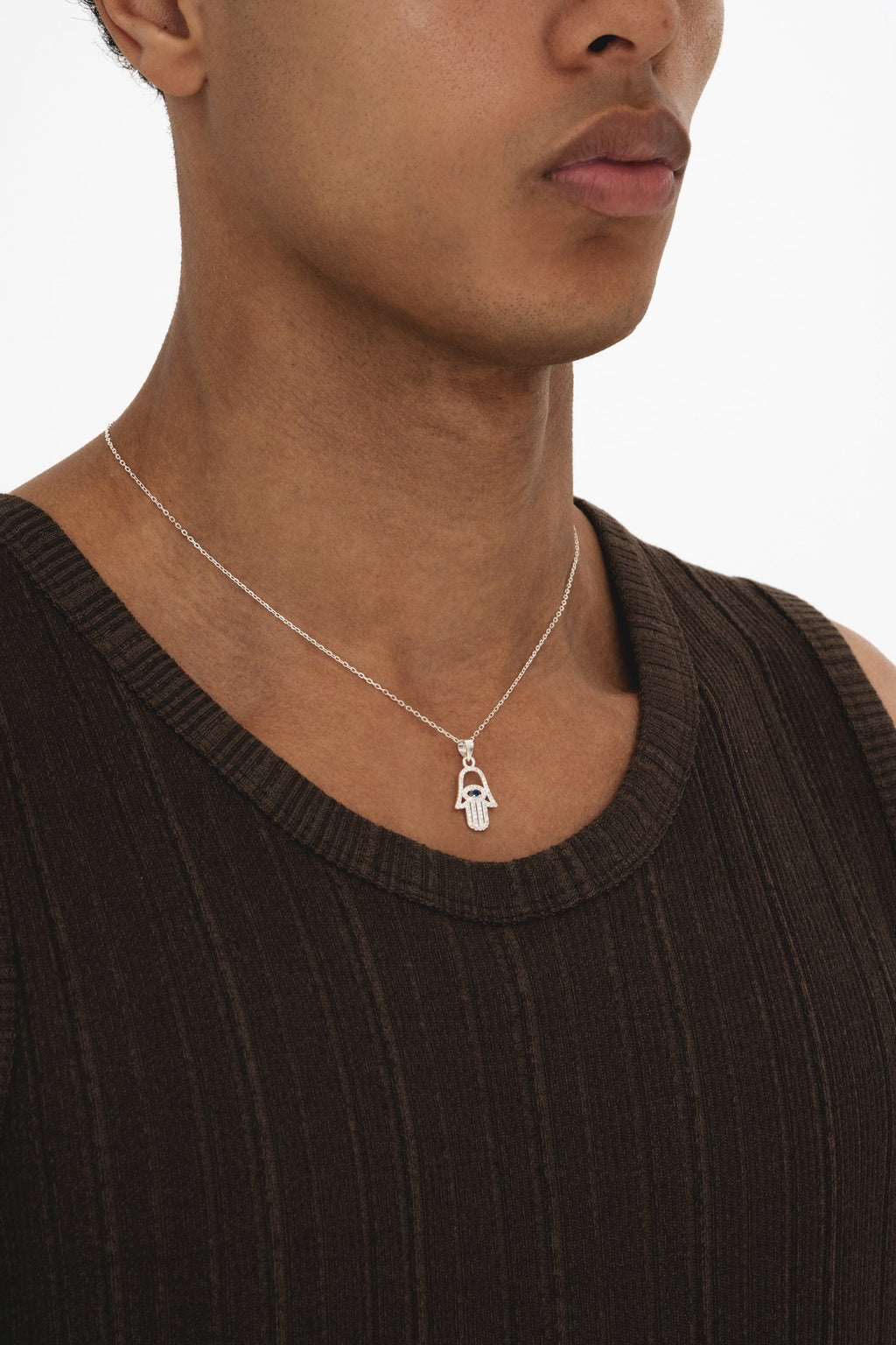 Studded Hamsa - Silver