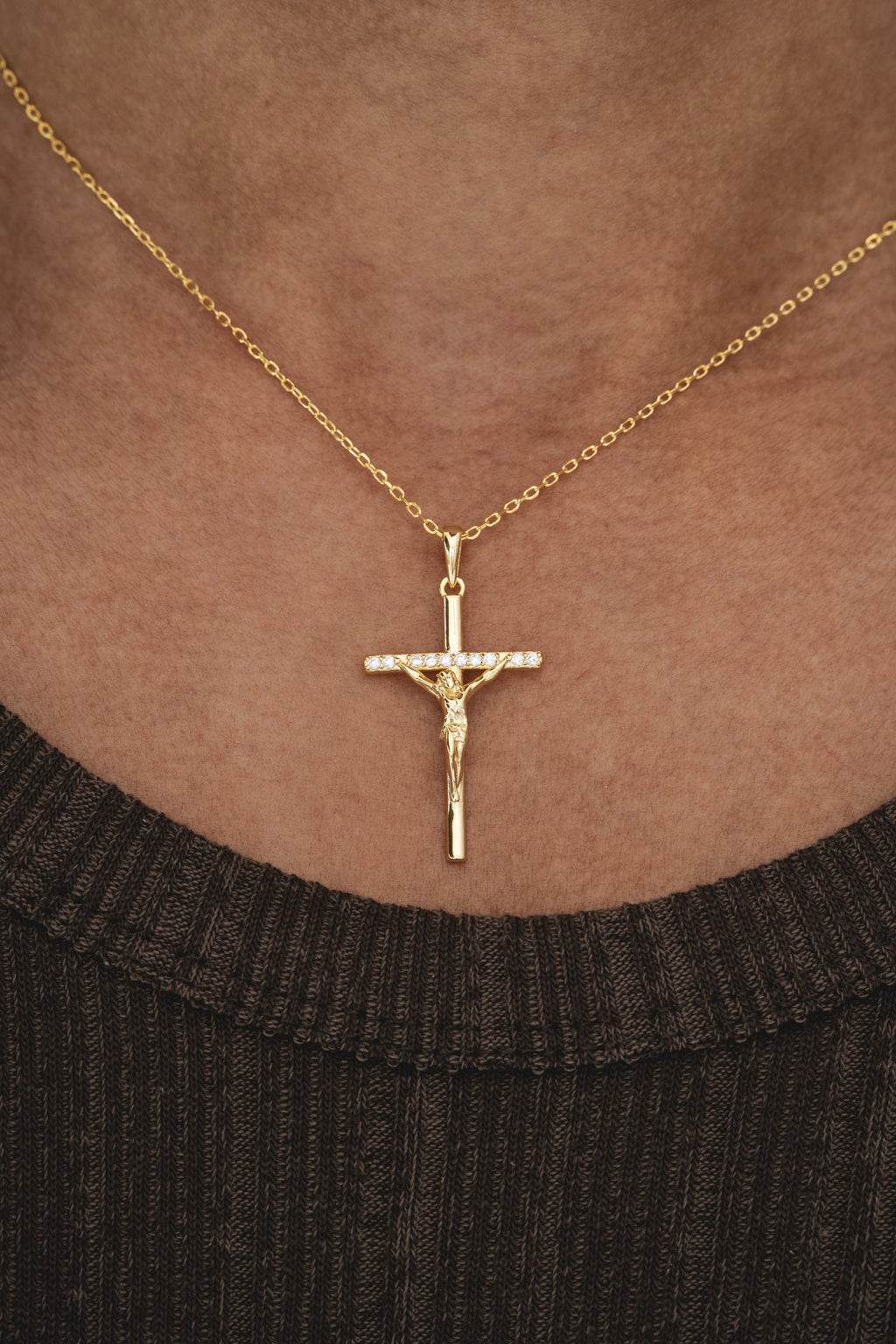 Studded Cross - Gold