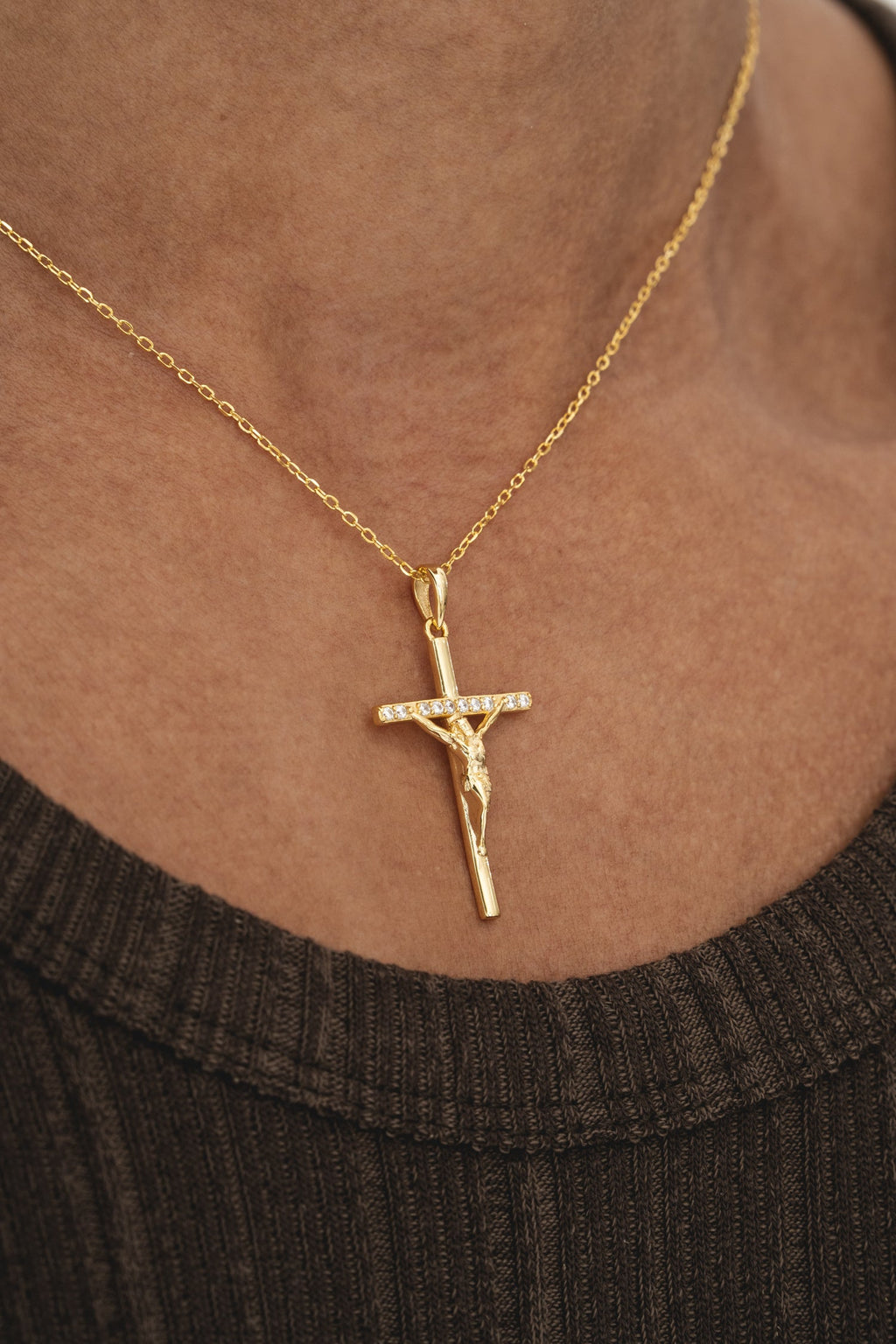 Studded Cross - Gold