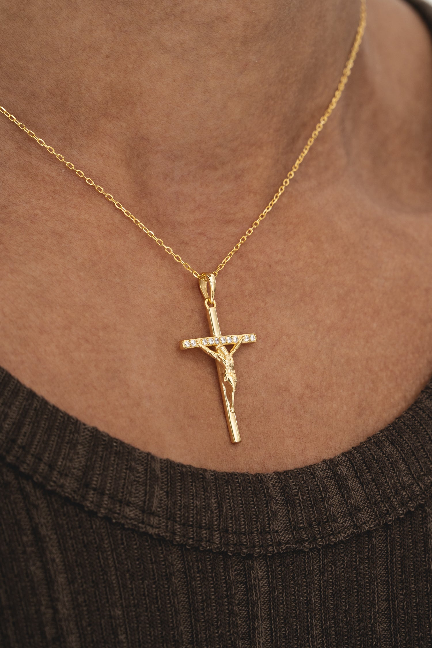 Studded Cross - Gold