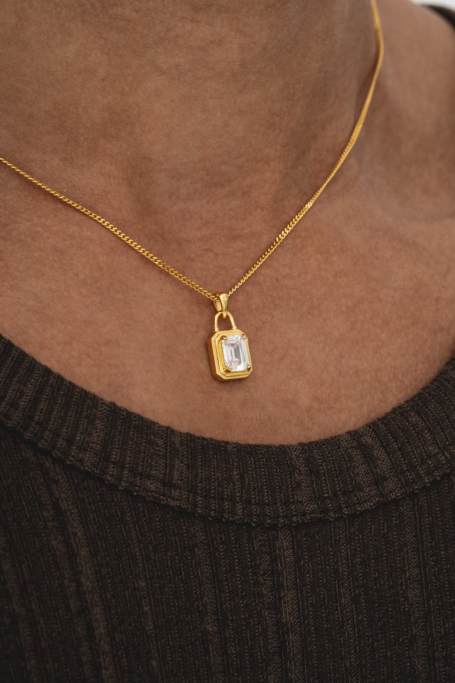 Solitaire Necklace - Gold