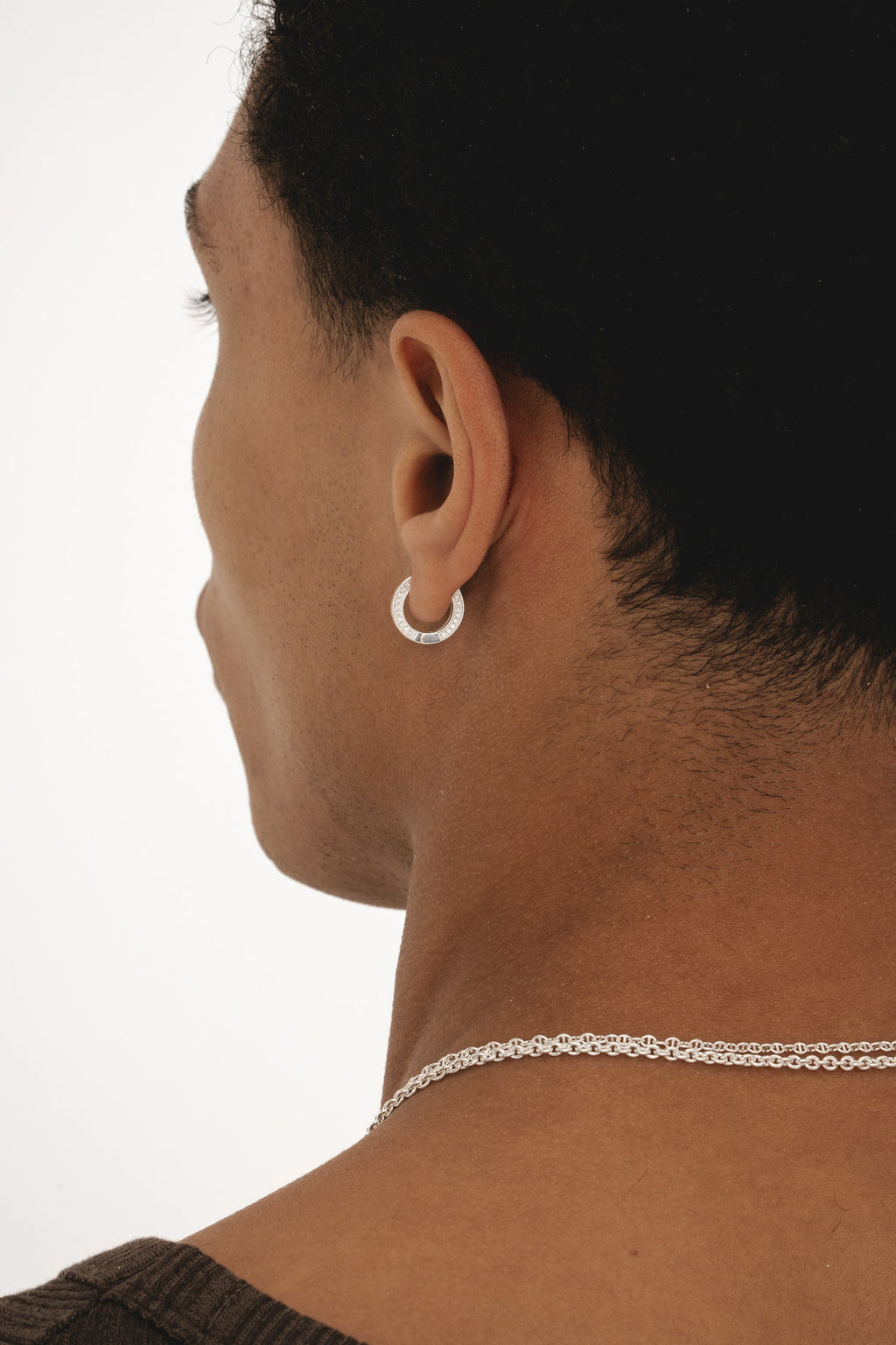 Side Set Hoop - Silver