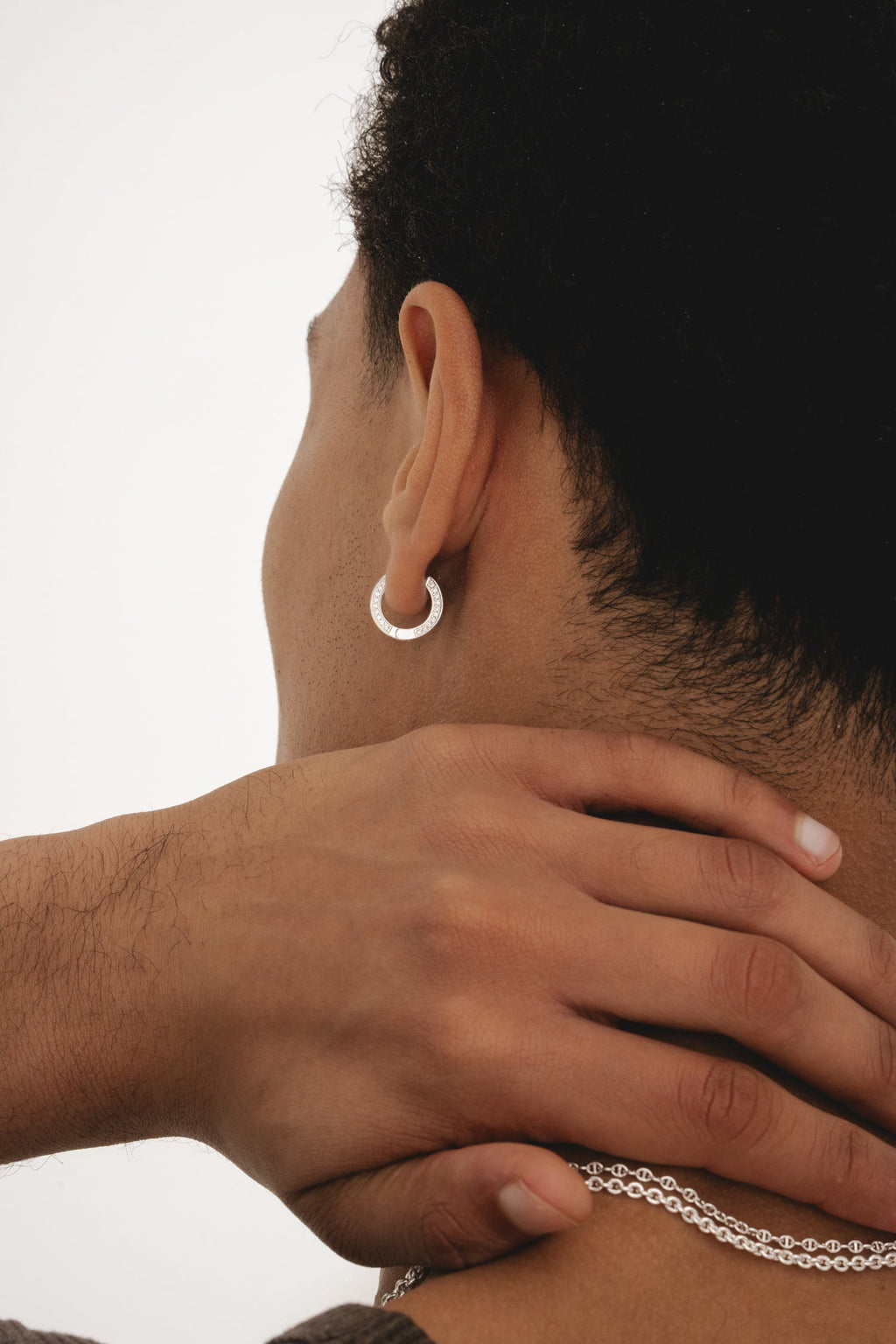 Side Set Hoop - Silver