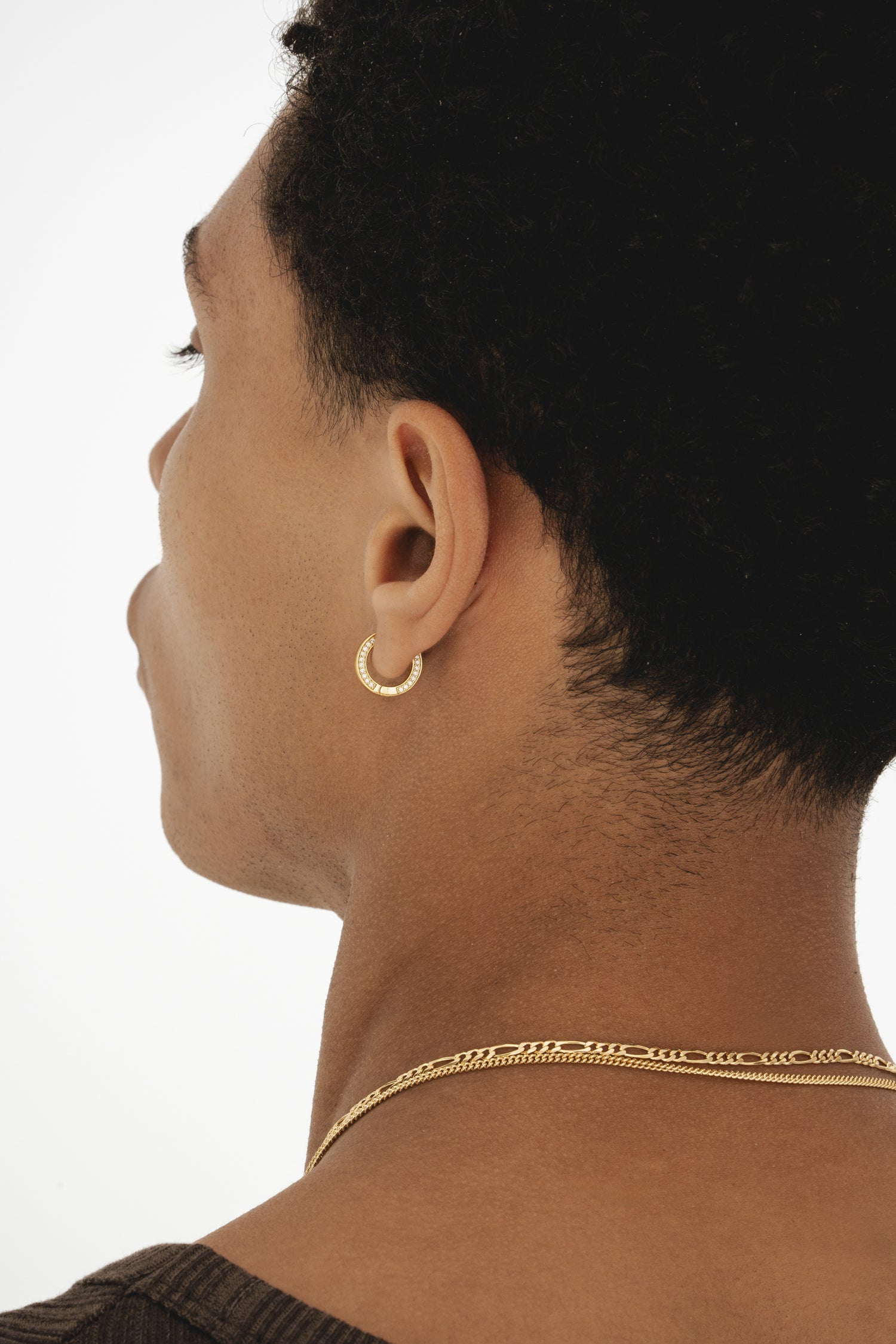 Side Set Hoop - Gold