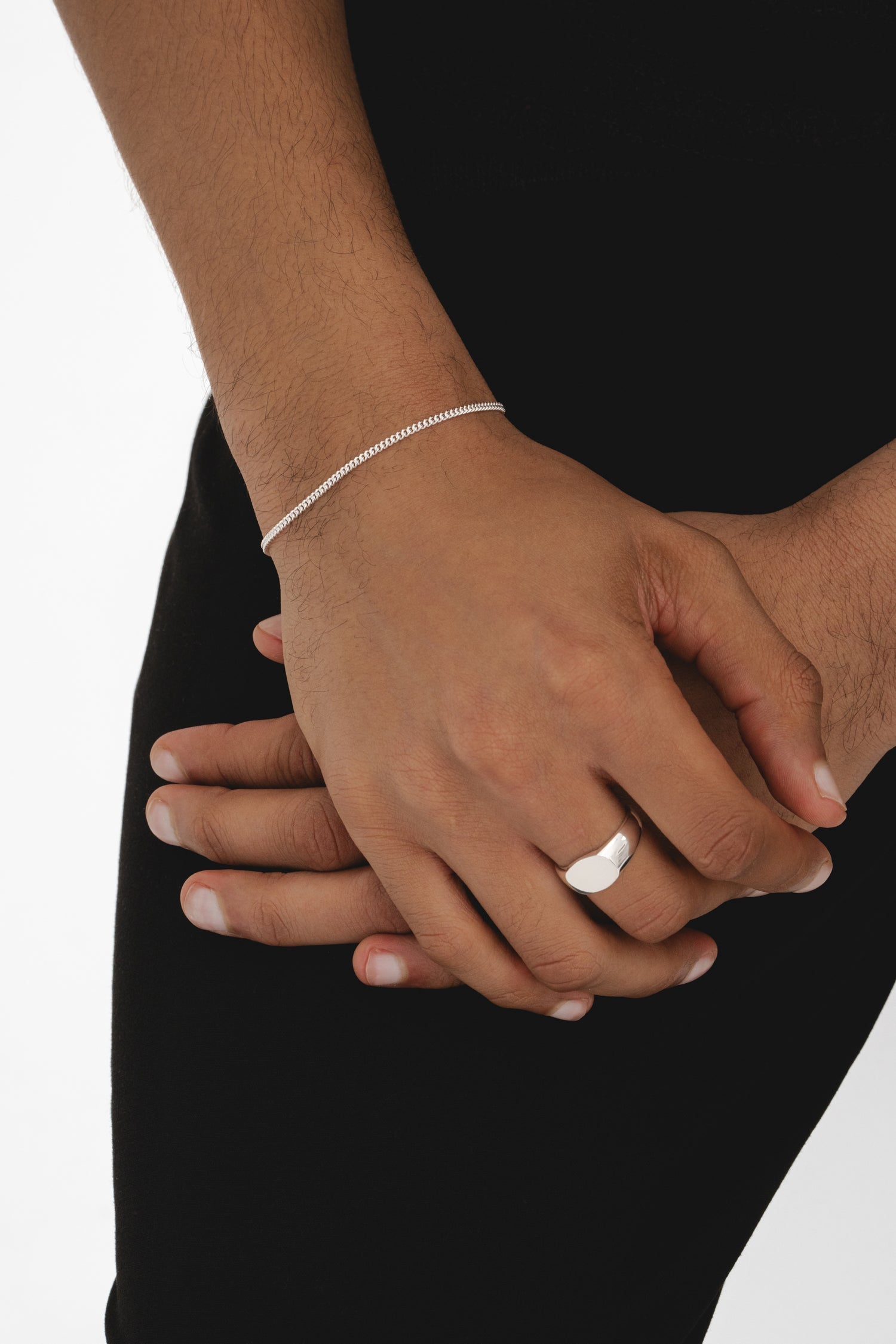 Mini Curb Bracelet - Silver