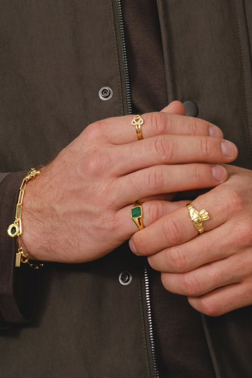 Éire Malachite Ring - Gold