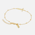 Studded Cross Ball Bracelet - Gold