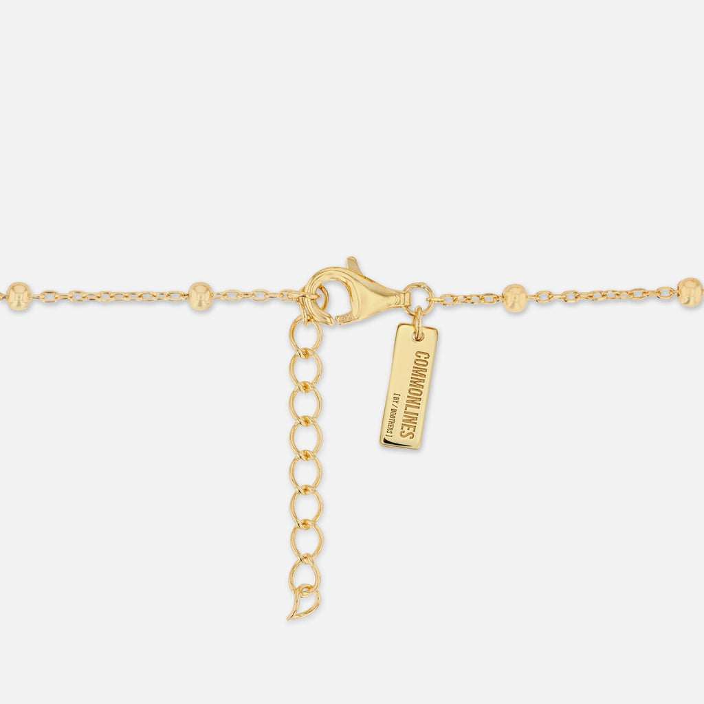Studded Cross Ball Bracelet - Gold