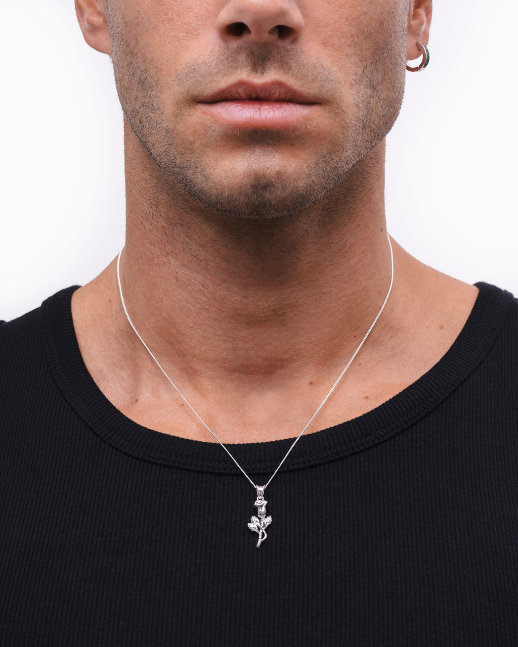 Rose Necklace - Silver