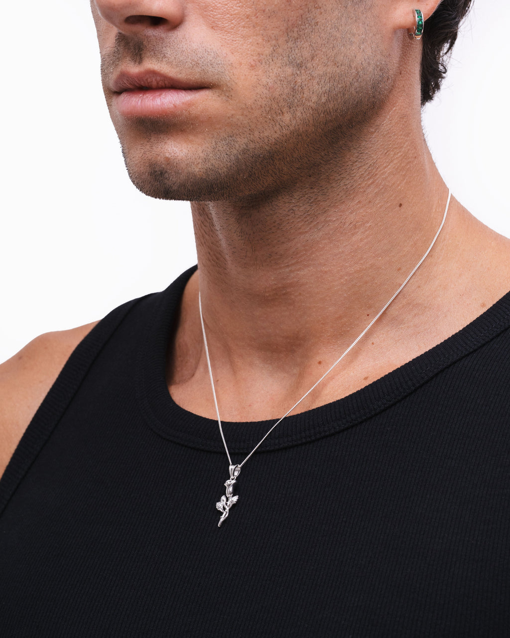 Rose Necklace - Silver
