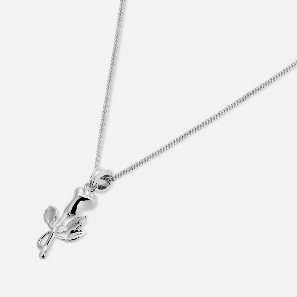 Rose Necklace - Silver
