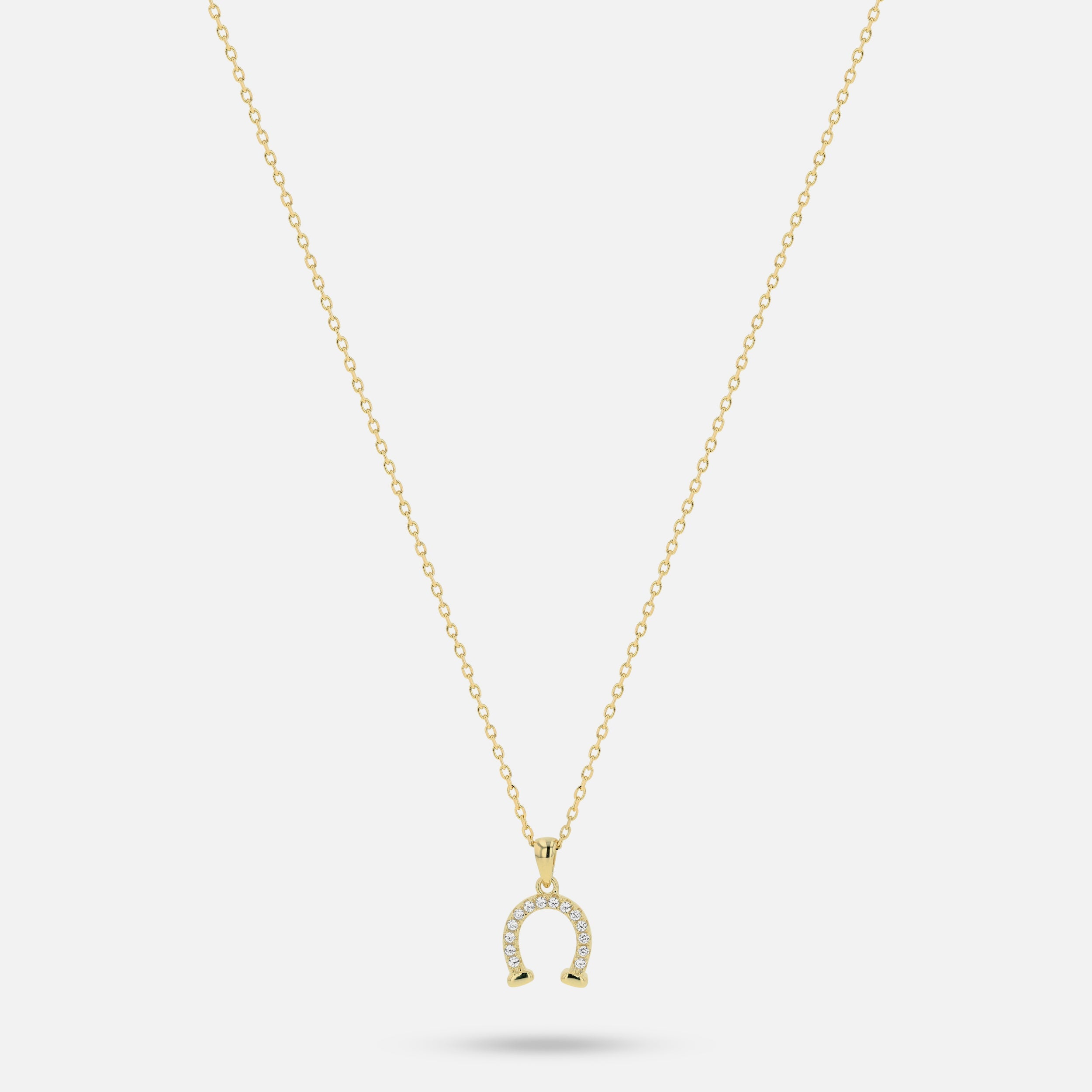 Horse Shoe Pendant - Gold