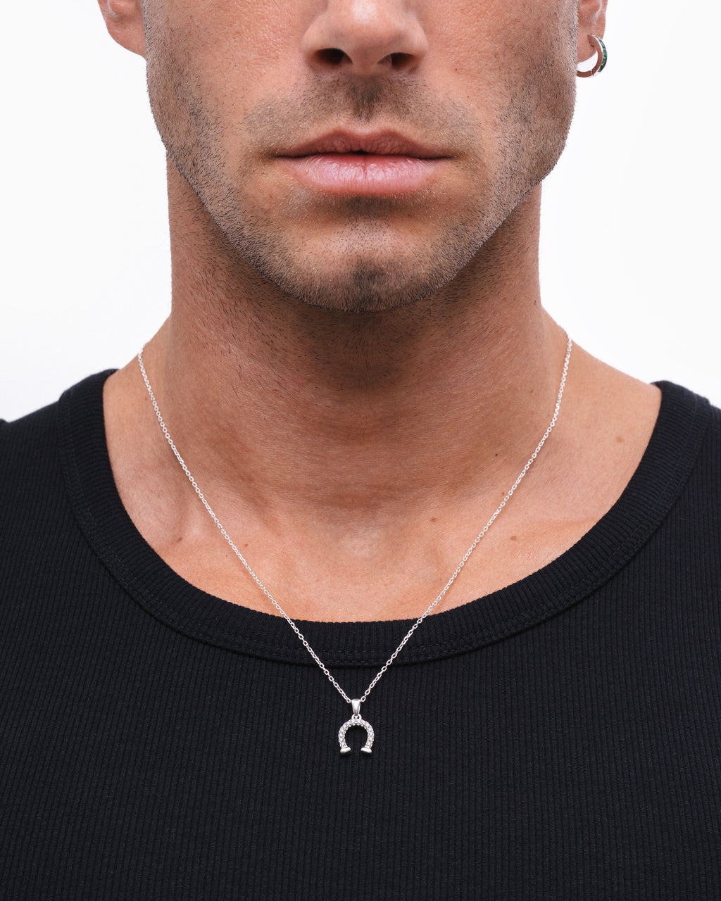 Horse Shoe Pendant - Silver