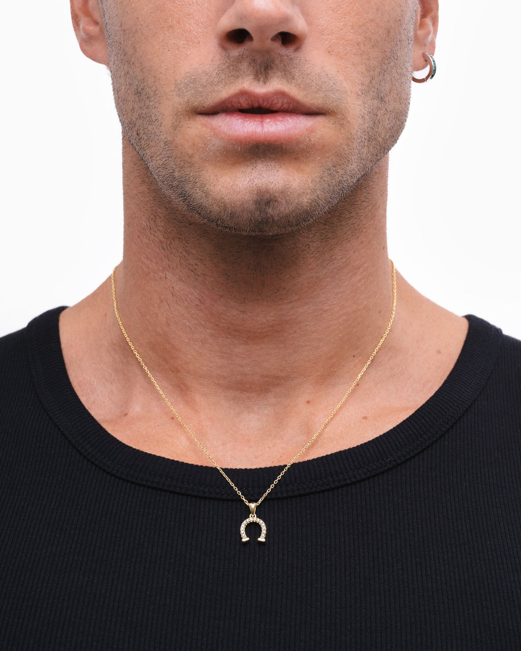 Horse Shoe Pendant - Gold
