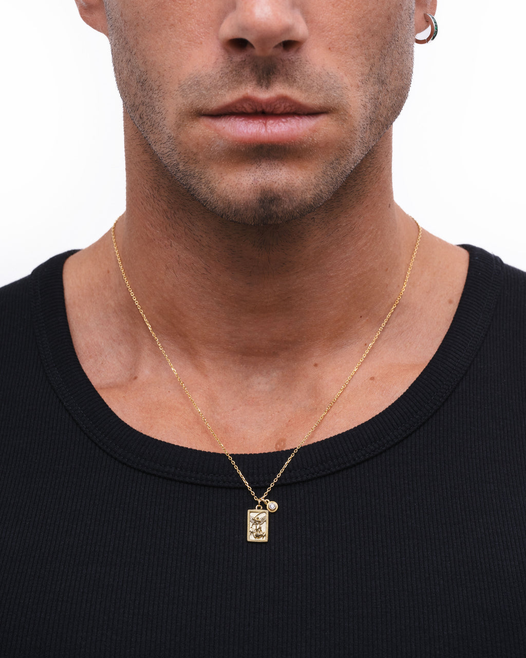 St. Michael Pendant - Gold