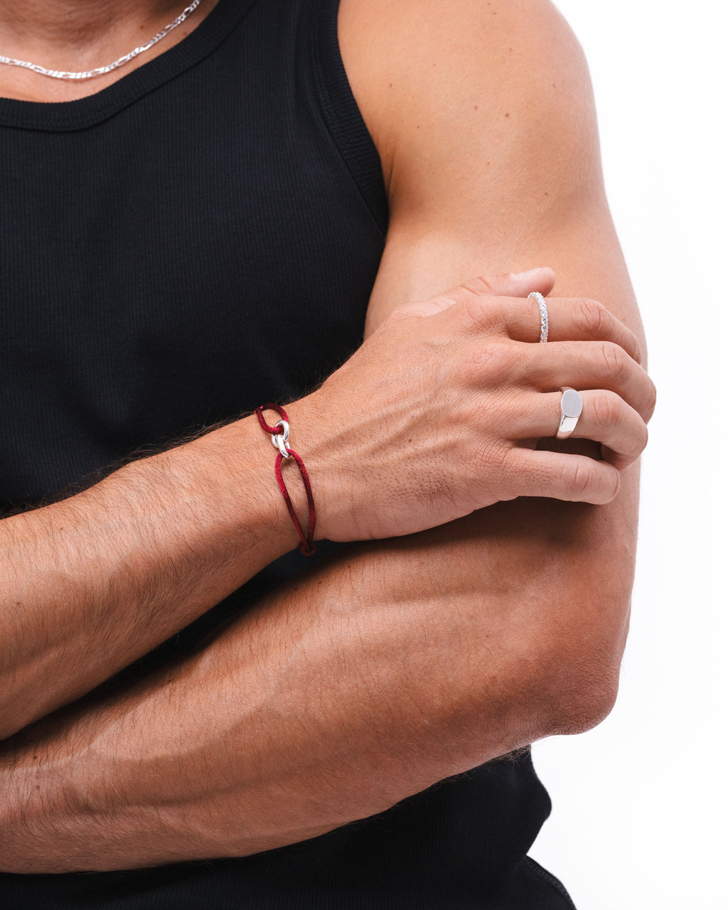 Element Bracelet Silver - Maroon