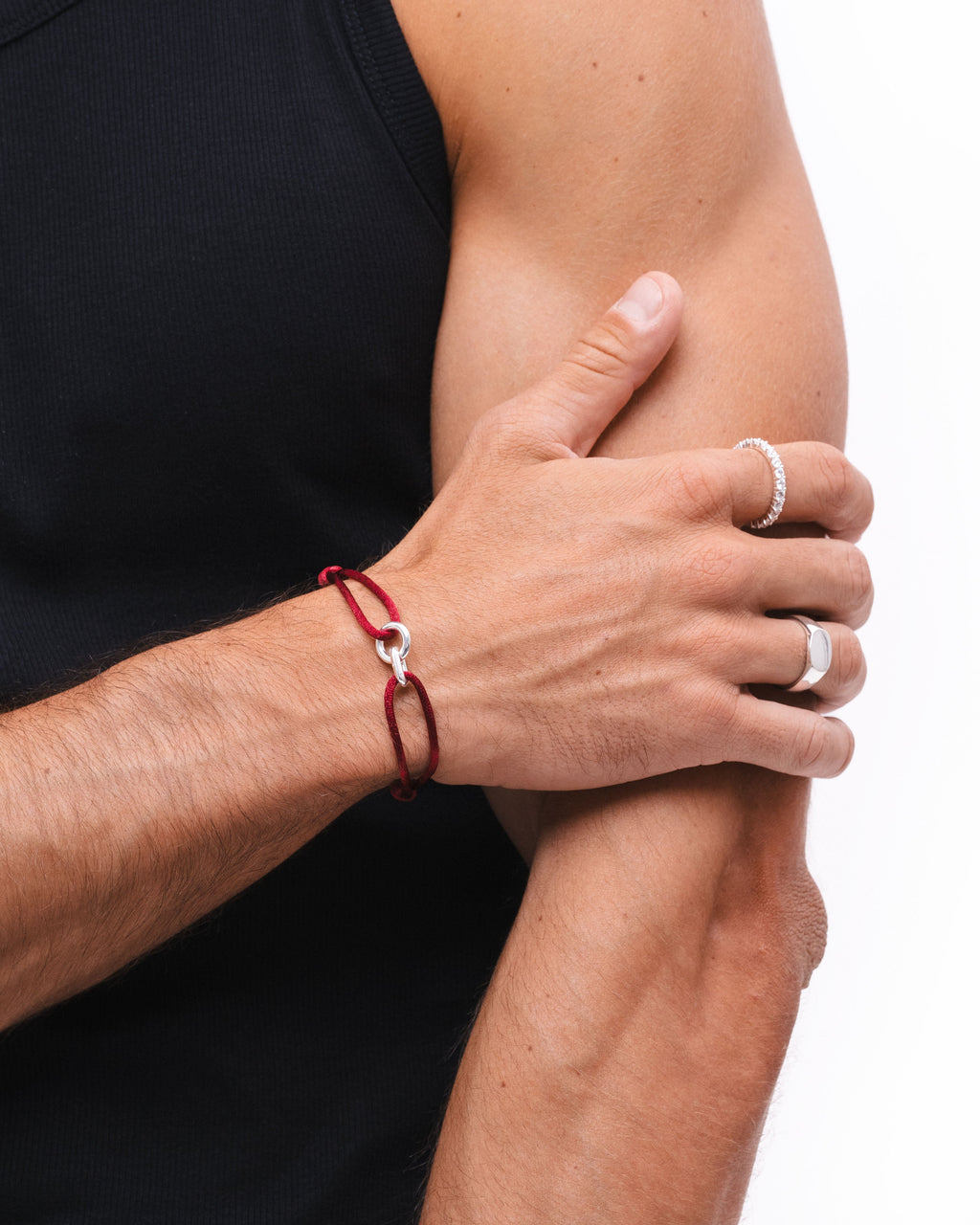 Element Bracelet Silver - Maroon