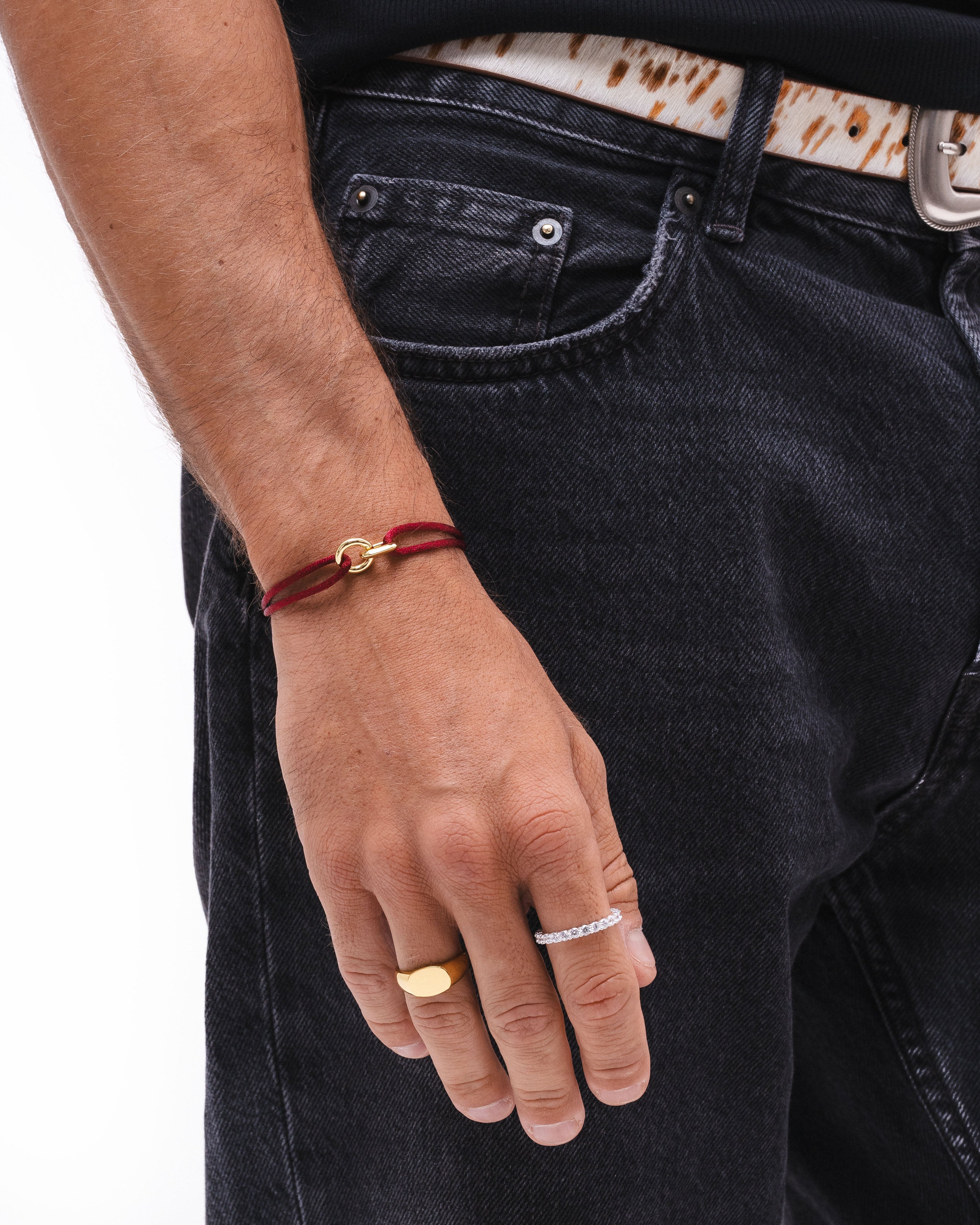 Element Bracelet Gold - Maroon