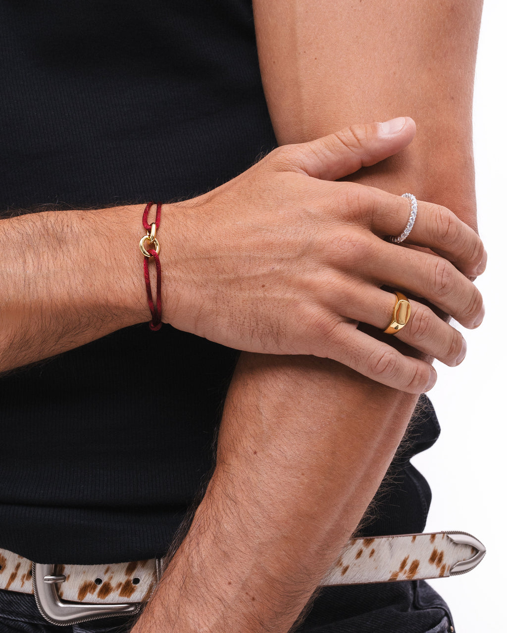 Element Bracelet Gold - Maroon