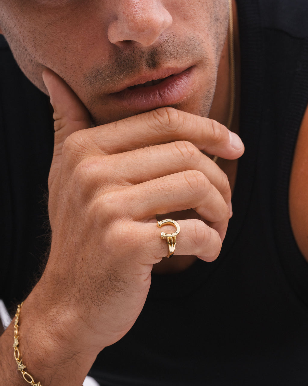 Horse Shoe Ring - Gold
