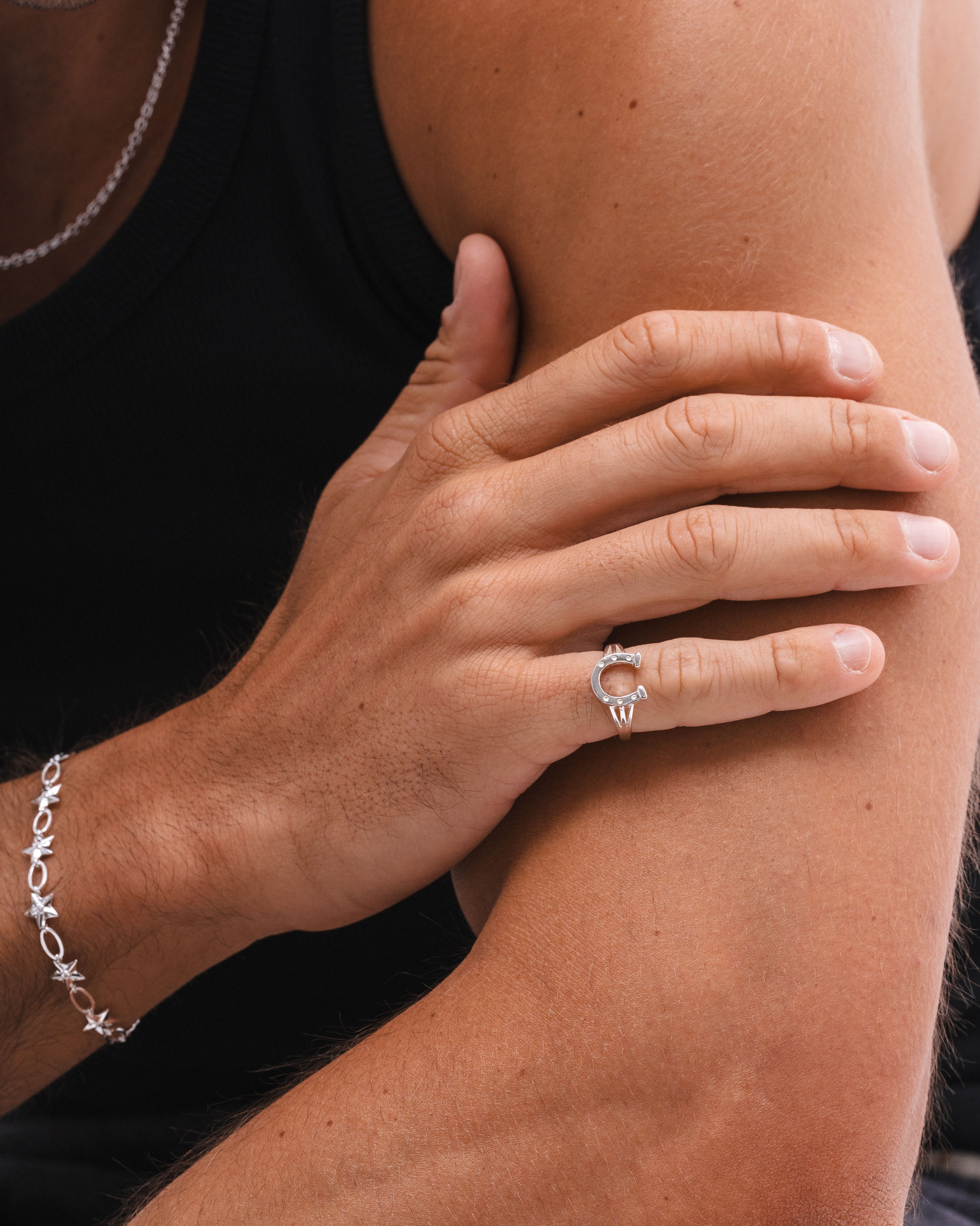 Horse Shoe Ring - Silver